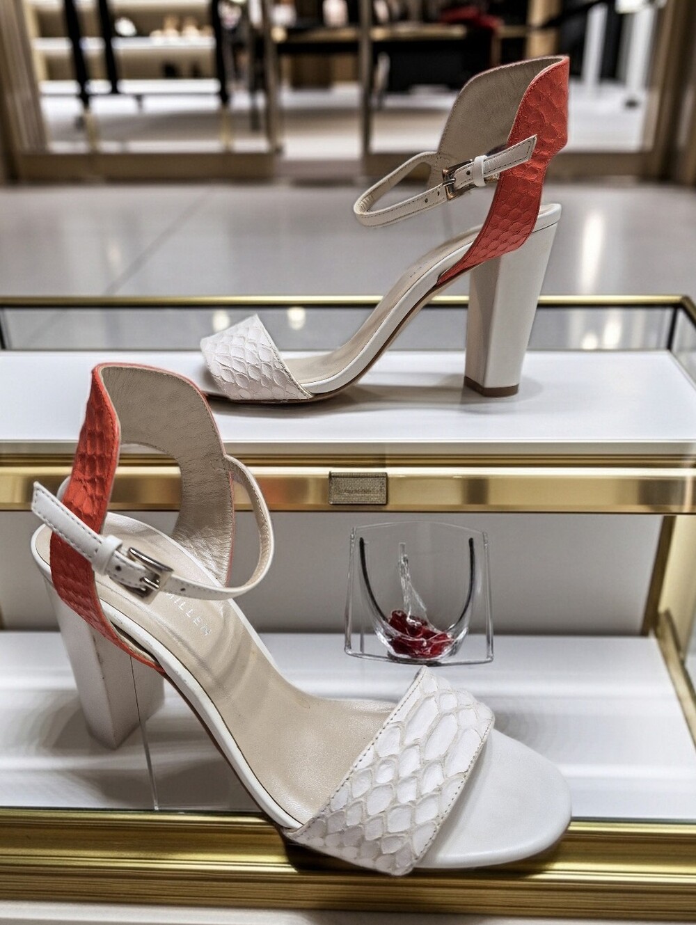 Karen Millen Made In Spain Heeled Sandals Women's Sz 6.5 Eu 37